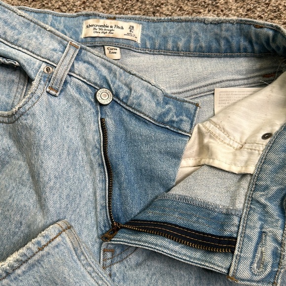 Abercrombie and fitch the 90s straight ultra high rise curve love jean size 28/6 - Picture 8 of 12